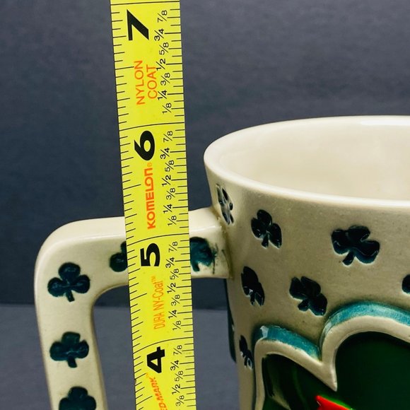 Vintage Budweiser St. Patrick's Day Tip O' The Hat Beer Mug Stein 1995 Shamrocks - Picture 10 of 12